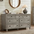 thumbnail image 1 of 7 Drawer Dresser, White Dresser for Bedroom Drawer Organizer Storage Drawers,Wood Adult Storage Cabinet Living Room Hallway - Grey, 1 of 9