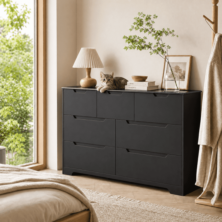 Rcessd 7 Drawer Dresser for Bedroom, 48