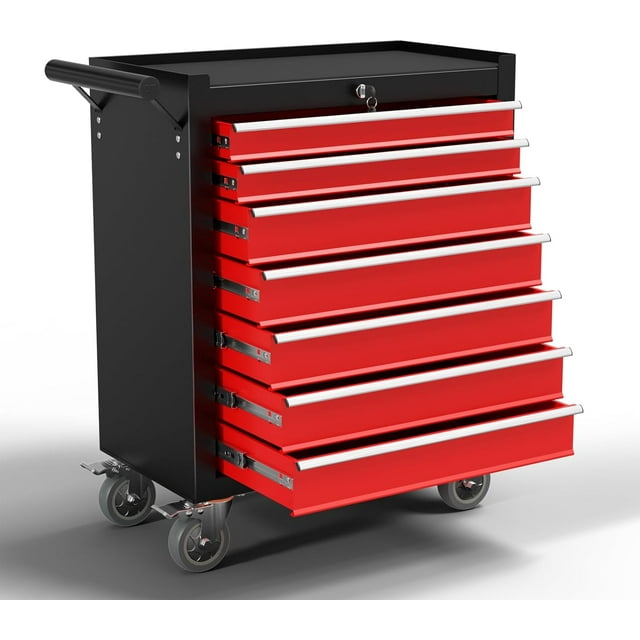 7-Drawer Meatl Rolling Tool Chest with Wheels,Tool Storage Cabinet with ...