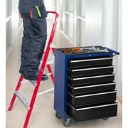 6-Drawer Rolling Tool Chest Cabinet, Large Capacity Organizers Metal Tool Box with Wheels Tool Storage Cart for Garage, Workshop