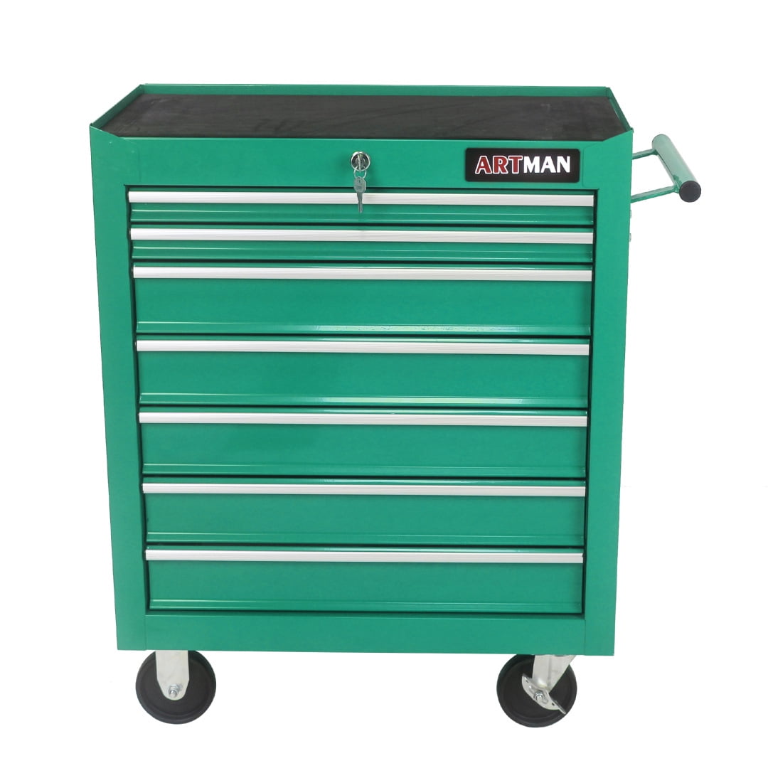 7Drawer Rolling Tool Chest, Metal Tool Storage Organizer Cart with