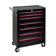 7-Drawer Tool Chest Cabinet with Ball Bearing Drawer Slides,20"W Rolling Metal Tool Chest with 7 Drawers,Steel Tool Storage Box Organizer,Black