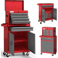 thumbnail image 1 of 7-Drawer Tool Chest with Wheels | 40'' H Rolling Tool Chest | Detachable Top Metal Tool Box | Garage Storage Cabinet for Repair Room | Rolling Tool Box with Hooks,Liners,Tray Divider | Red, 1 of 8