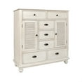 thumbnail image 1 of Saltoro Sherpi 7 Drawer Transitional Wooden Chest with Two Shutter Design Cabinets, White, 1 of 5