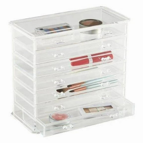 7 Drawers Clear Acrylic Jewelry Organizer - Clear Jewelry Box, Jewelry Case Storage for Women