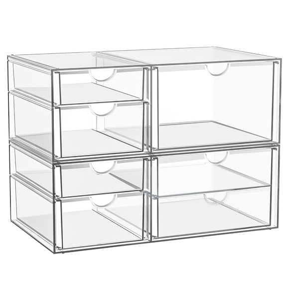 7 Drawers Plastic Makeup Organizer, Multi-Purpose Storage for Vanity, Bathroom, Kitchen