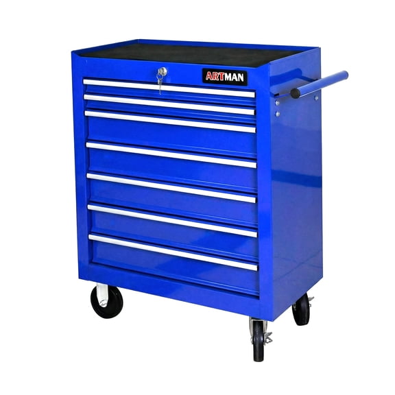 7 Drawers Multifunctional Tool Cart with Wheels,Rolling Tool Trolley for Garage