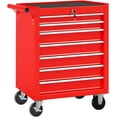 thumbnail image 1 of 7 Drawers Tool Cart on Wheels, Multifunctional Rolling Storage Tool Chest,Drawers Rolling Tool Trolley Organizer Case for Garage,Warehouse,Workshop,Repair Shop (7 Drawers - Red)$$Tools, 1 of 9