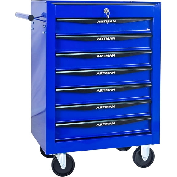 7 Drawers Tool Cart on Wheels, Multifunctional Rolling Tool Box, Drawers Rolling Trolley Organizer Tool Storage Chest for Warehouse,Garage,Workshop,Repair Shop (7 Drawers-30.5"H)