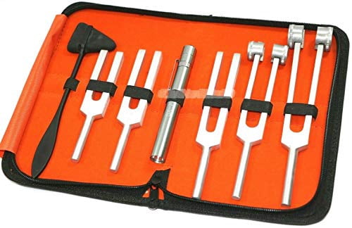 6-Piece Medical Diagnostic Set - Taylor Hammer, Tuning Forks, Penlight & Scissors