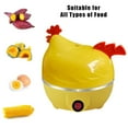 thumbnail image 1 of 7-Egg Capacity Chicken-Shaped Egg Cooker – Cute Mini Steamer, for Eggs/Sweet Potatoes/Corn, Automatic Shut-Off, 1 of 8