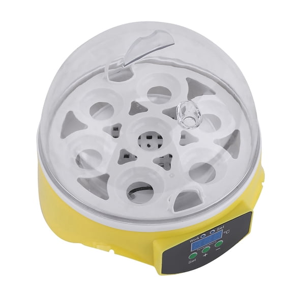 7 Eggs Digital Clear Manual Turning Incubator Poultry Hatcher Smart Temperature Control Chick Brooder for Duck Goose Bird Quail Hatching, 19 x 18 x 17 Inches / 48.3 x 45.7 x 43.2 cm