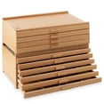thumbnail image 1 of 7 Elements 10 Drawer Wooden Artist Storage Supply Box for Pastels, Pencils, Pens, Markers, Brushes and Tools, 1 of 7