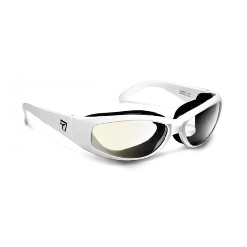 Chubasco Wind Blocking Padded Foam Sunglasses for Outdoors, 100% UVA + UVB Protection, Glacier White Frame/Clear Lens
