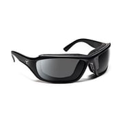 7 Eye Air Shield Derby Sunglasses,Photochromic Day Night Eclypse Lens,Matte Blac