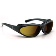 7eye Bora Wind-Blocking Padded Sunglasses for outdoors, UV400, Polarized Copper Lenses, Charcoal
