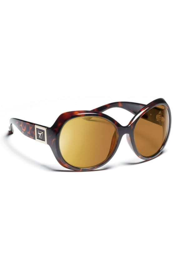 7 Eye Lily Womens Sunglasses, Leopard Tortoise Frame, SharpView Polarized Copper