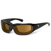 7 Eye Whirlwind- SharpView Polarized Copper Sunglasses, Glossy Black