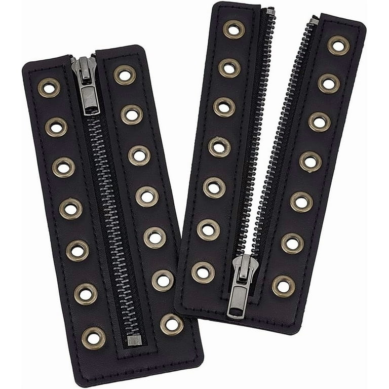 7 Eyelet No Tie Zipper Boot Laces 6x2inch Leather Lace-in Boot