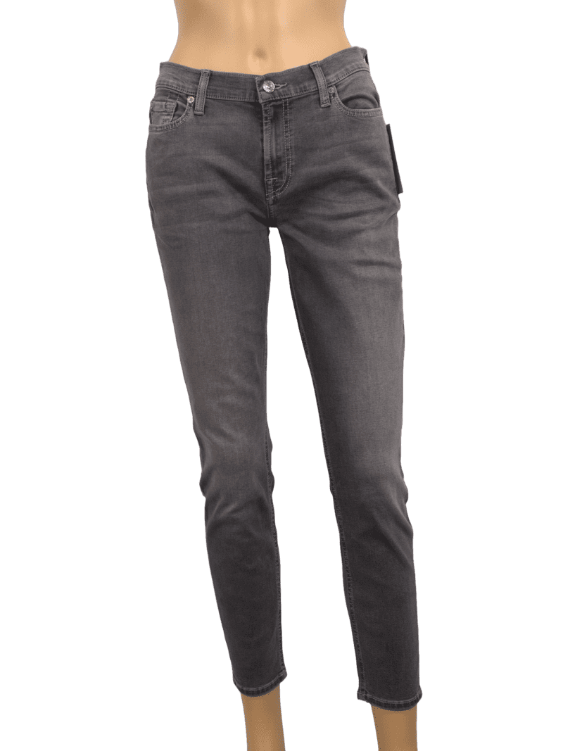 7 FOR ALL MANKIND B (Air)The Ankle Super Skinny Gray Jeans - Women 