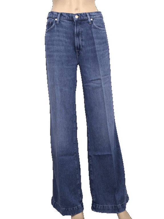 Tailorless Denim Modern Dojo - Flared Wide Leg Blue Jeans - Women - Size 29