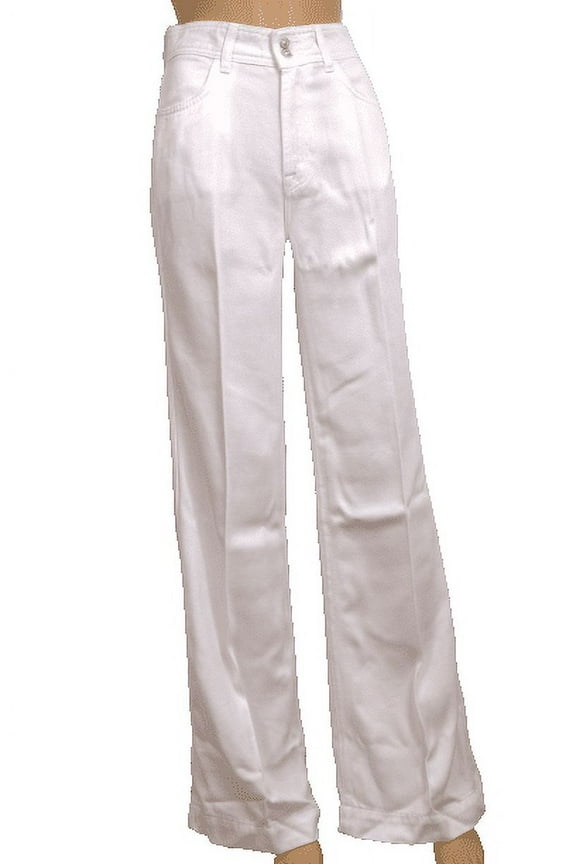 Tailorless Denim Modern Dojo - Flared Wide Leg White Jeans - Women- Size 23