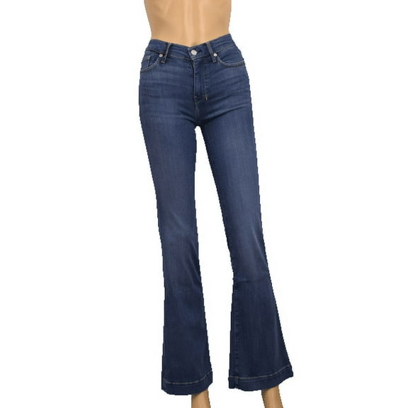 7 FOR ALL MANKIND Tailorless Slim Illusion Luxe Dojo - Wide Leg Blue Jeans - Women - Size 32