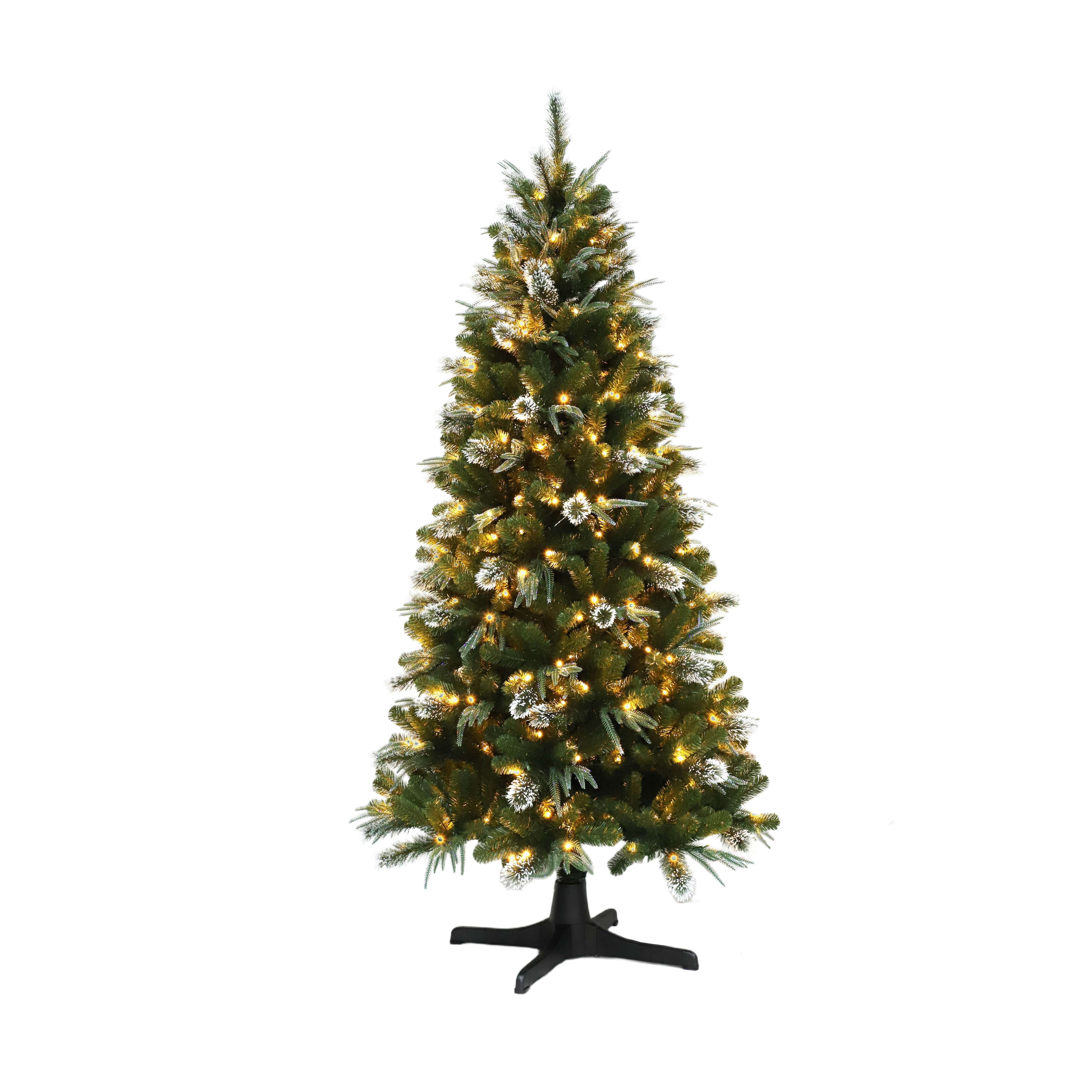 7 Foot Frost Kissed Spin Pine Christmas Tree Display