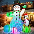 thumbnail image 1 of 7 FT Christmas Inflatable Snowman Outdoor Decoration with Build-in Multicolor LEDs, Snowman with 4 Gifts Blow Up Inflatables Christmas for Yard Garden Lawn Xmas Holiday Decor, 1 of 18