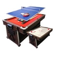 thumbnail image 1 of 7 FT Multi Games Pool Table Red Air Hockey + Table Tennis + Table Top – Crown, 1 of 7