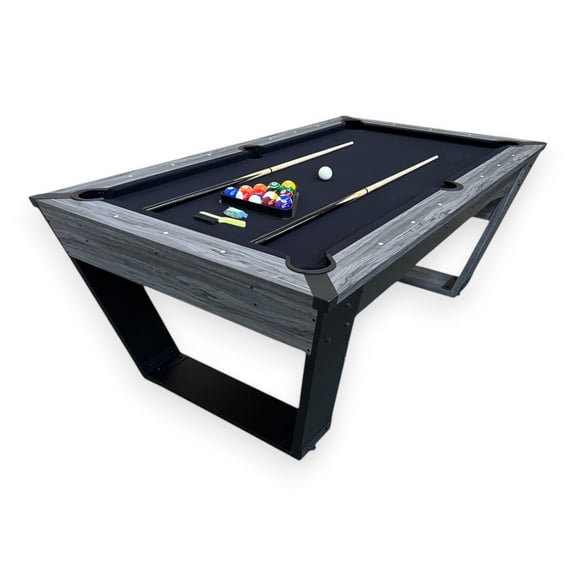 7 FT Pool Table Black Design Billiards  Neptune