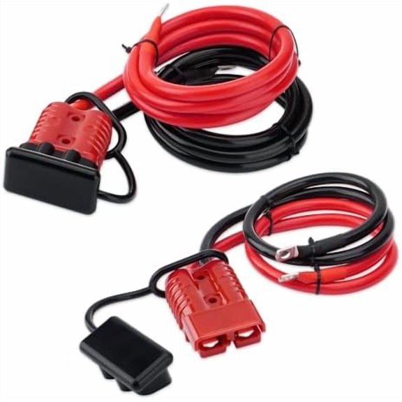 7 FT Quick Disconnect Winch Power Cable, 4 Gauge 4 AWG Copper Wiring, Heavy Duty Quick Disconnect Cables