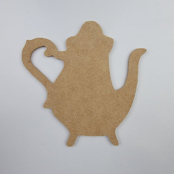 7"Fancy Teapot, Unfinished Wood Art Shape by Wooden Craft Cutouts