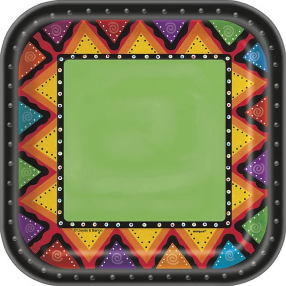 7" Fiestivity Square Paper Dessert Plates, 10ct