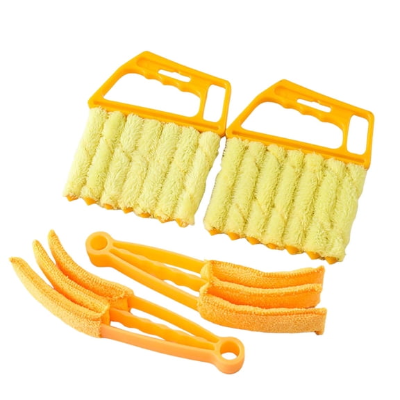 7 Finger Handheld Microfiber Blind Duster Brush Interchangeable Cleaning Head For Vents Fans Window Slats Car Grilles