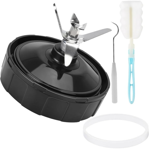 7 Fins Ninja Blender Blade Replacement Top Lid Accessories, Ninja Blender Replacement Parts Attachments Compatible with Ninja Blenders Auto iQ BL682-30 BL642-30 BL450-30 BL482-30 BL687CO-30 ect. Black