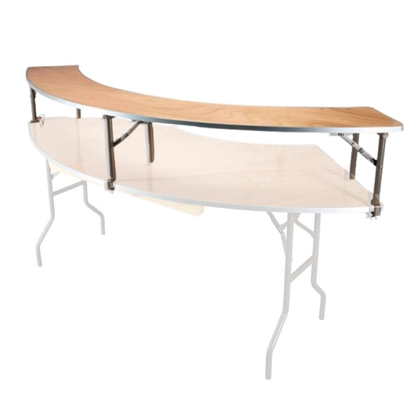 7 Foot (84"x 12") Gray Serpentine Plywood Bar Top Buffet Riser by Chivari