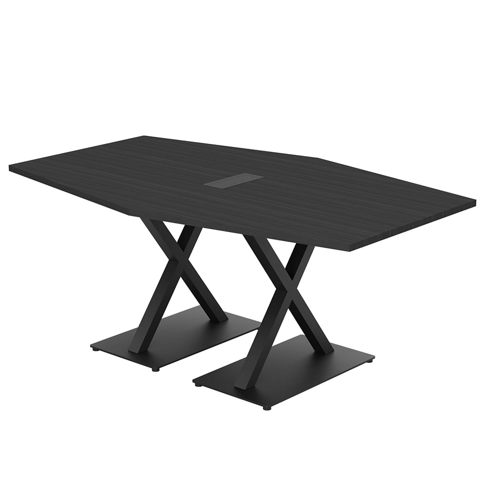 m*3様 Hilander Hexagon Table DAN 7 Foot Hexagon Shaped Conference Room Table With X Base