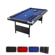 7 Foot Pool Table, Portable Billiards Tables, Folding Pool Table Includes Full Set of Billiard Balls, 2 Cue Sticks, Chalk & Felt Brush for Family Game Room