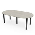 thumbnail image 1 of 7 Foot Racetrack Conference Room Table Power And Data  Post Legs, 1 of 5