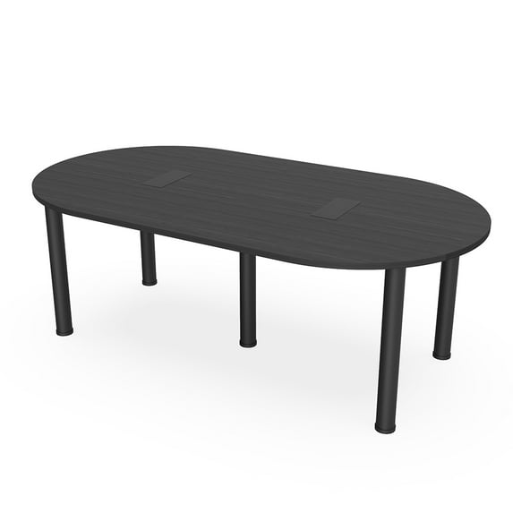 7 Foot Racetrack Conference Room Table Power And Data Post Legs