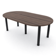 thumbnail image 1 of 7 Foot Racetrack Conference Room Table Power And Data  Post Legs, 1 of 5