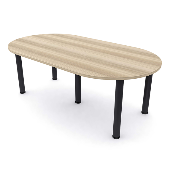 7 Foot Racetrack Conference Room Table Power And Data Post Legs