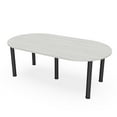 thumbnail image 1 of 7 Foot Racetrack Conference Room Table Power And Data  Post Legs, 1 of 5