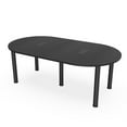 thumbnail image 1 of 7 Foot Racetrack Conference Room Table Power And Data  Post Legs, 1 of 7