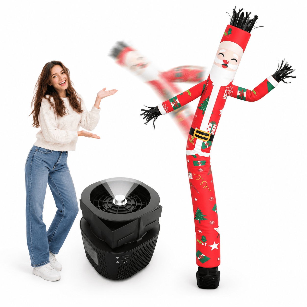 7 Foot Red Inflatable Dancing Man with Blower and Light for Holiday ...