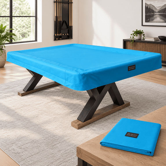 7-Foot Sky Blue Heavy Duty 600D Polyester Canvas Billiard Pool Table ...