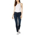 thumbnail image 1 of 7 For All ManKind Womens Raw Scallop Hem Skinny Fit Jeans, Blue, 27, 1 of 1