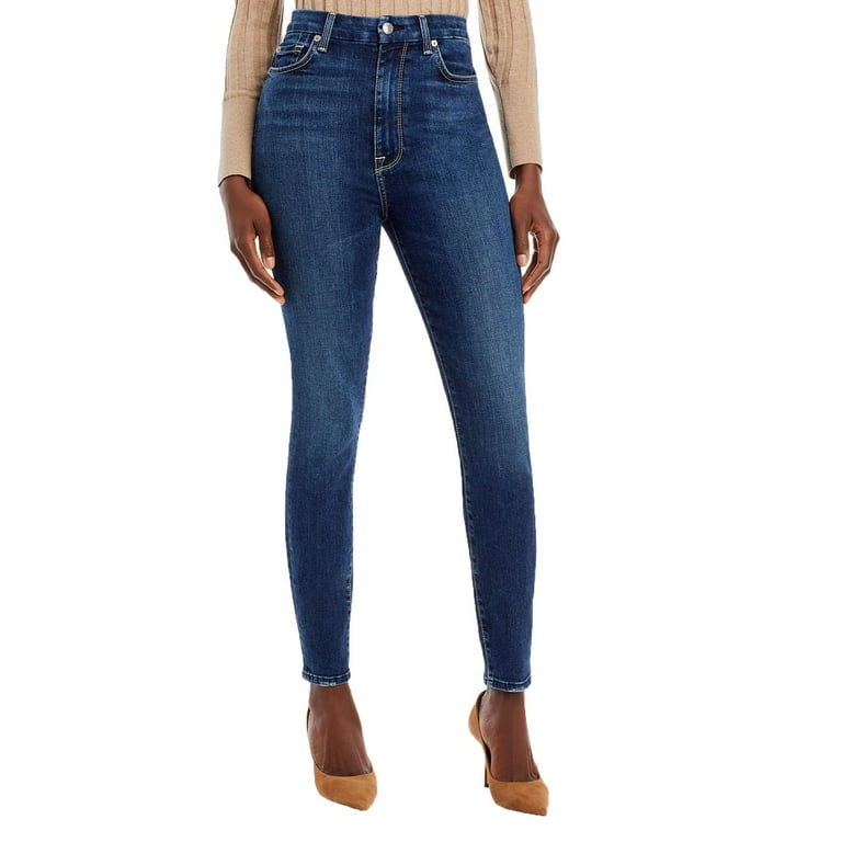 7 for all mankind aubrey super high hot sale waist skinny jeans