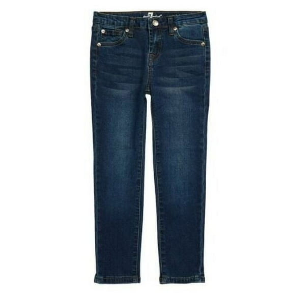 7 For All Mankind Big Girl's Dark Wash Stretch Denim Skinny Jeans